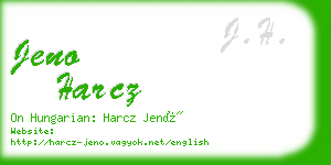 jeno harcz business card